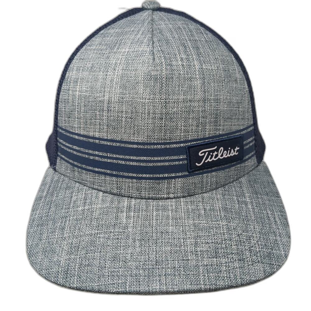 Titleist Trucker Hat Blue One Size Mesh Back Snapback Golf Topo Map Under Brim